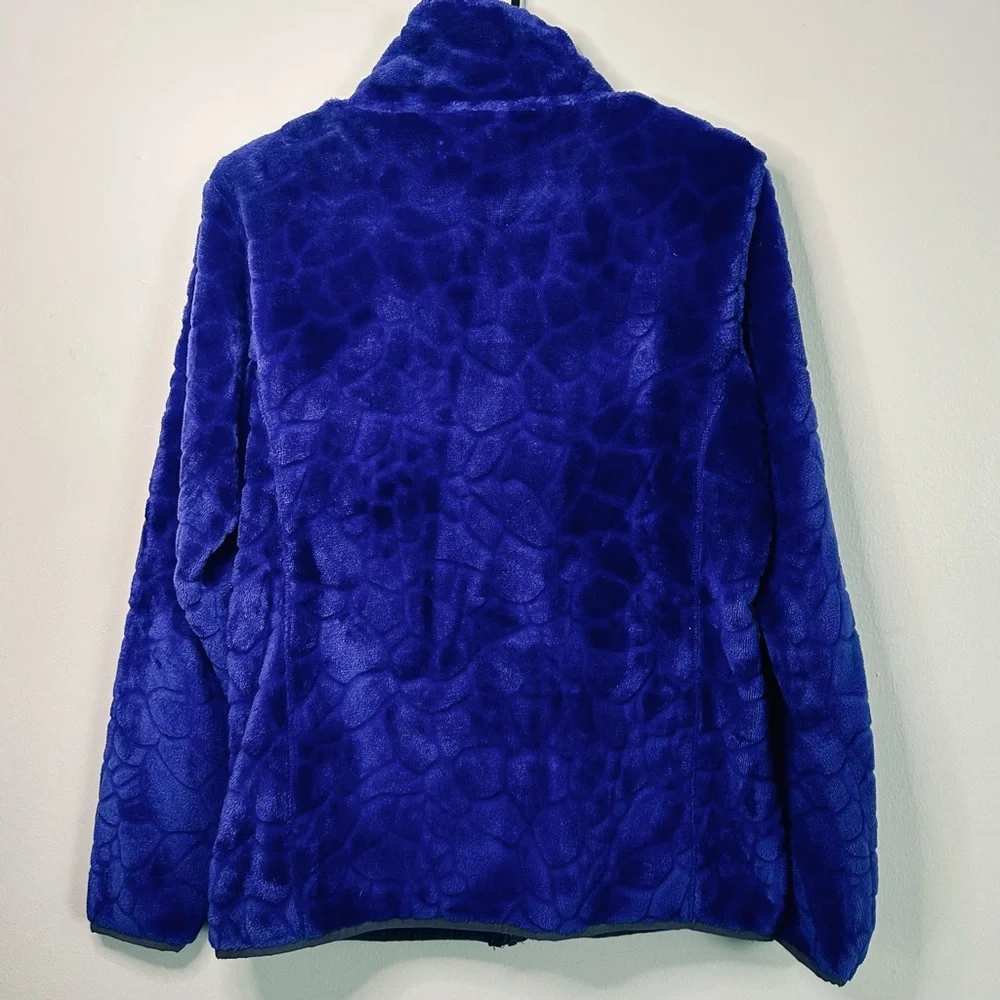 LHOSTE Vanina 8516m Purple Fleece Pebbled Full Zip Jacket Coat, Large - Picture 4 of 4